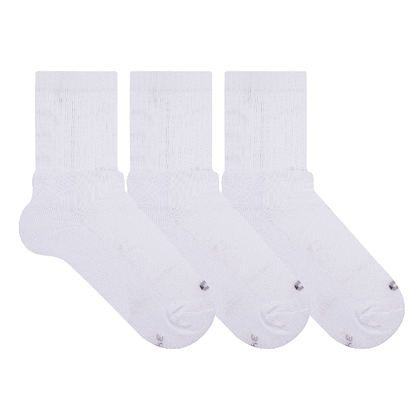 Kit 3 Pares Cano Longo Esportiva Especial Sola Atoalhada - Tam 34 a 38