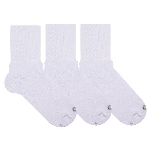 Kit 3 Pares Cano Longo Esportiva Especial Atoalhada - Tam 34 a 38