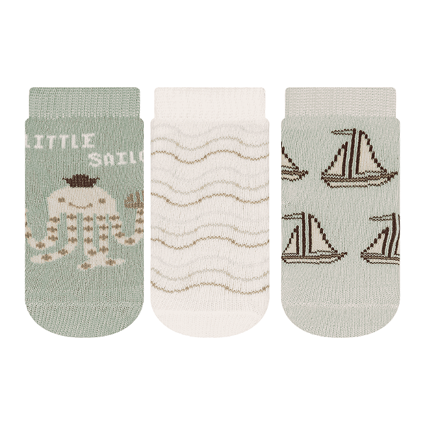 Kit 3 pares Soquete Recém Nascido - Tam 13 a 16