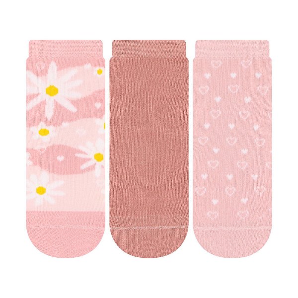 Kit 3 Pares Cano Curto Infantil