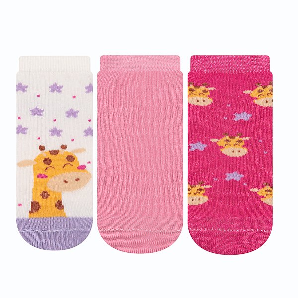 Kit 3 Pares Cano Curto Infantil