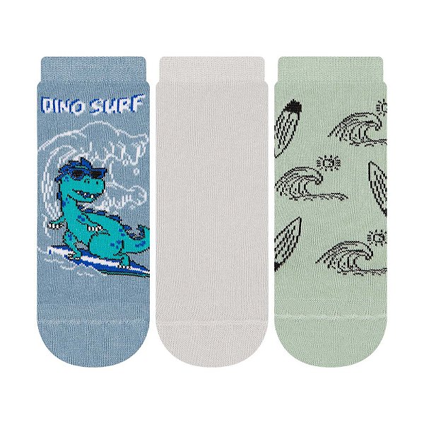 Kit 3 Pares Cano Curto Infantil