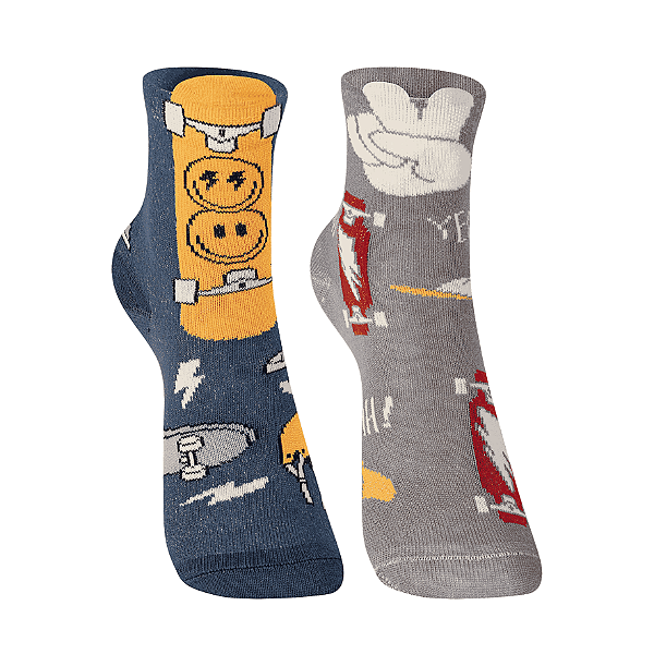 Kit 2 Pares Soquete Infantil 3D