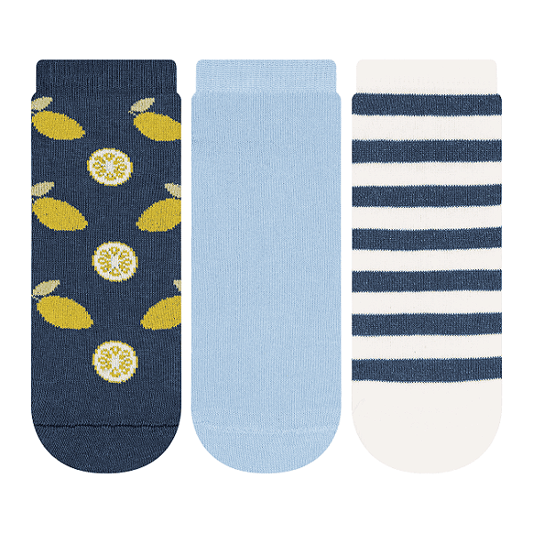 Kit 3 Pares Cano Curto - Tam 34 a 39