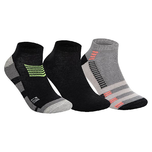 Kit 3 Pares Cano Curto - Tam 39 a 42