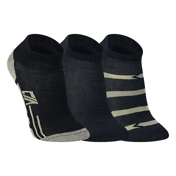 Kit 3 Pares Cano Curto - Tam 39 a 42