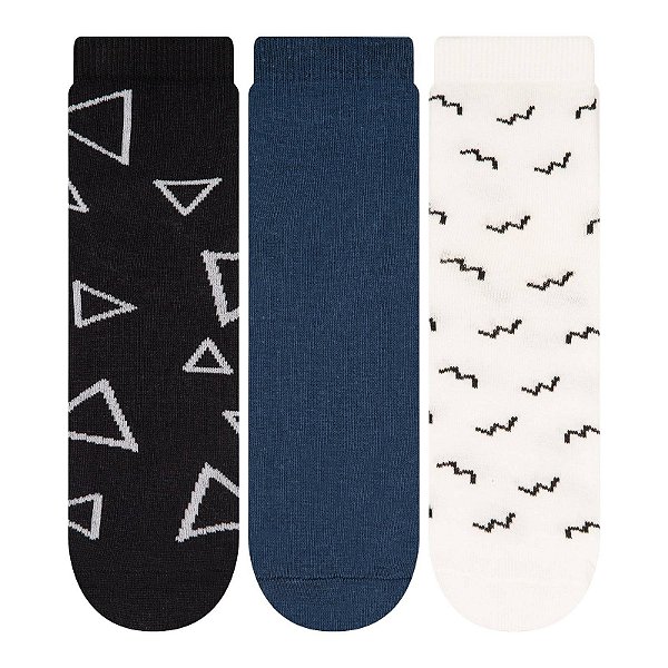 Kit 3 Pares Soquete - Tam 34 a 39