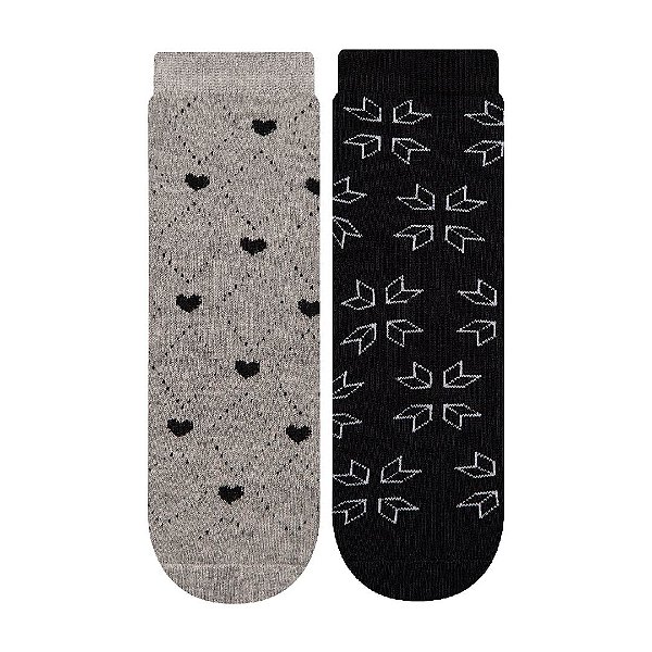 Kit 2 Pares Soquete Atoalhada - Tam 34 a 39