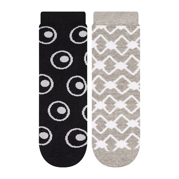 Kit 2 Pares Soquete Atoalhada - Tam 34 a 39