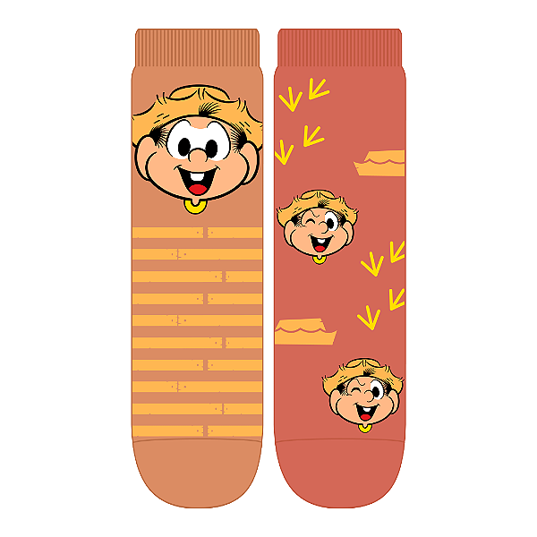 Kit 2 Pares Soquete Infantil - Turma do Chico Bento