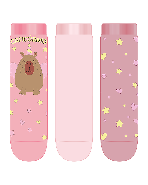 Kit 3 Pares Soquete Infantil
