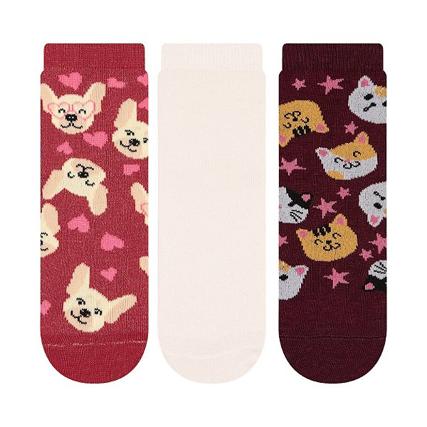 Kit 3 Pares Soquete Infantil