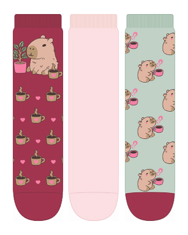 Kit 3 Pares Soquete -  Tam 34 a 39