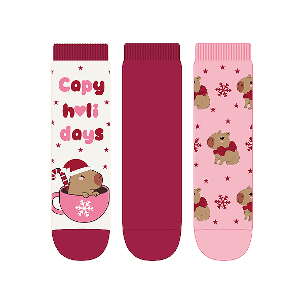 Kit 3 Pares Soquete Infantil