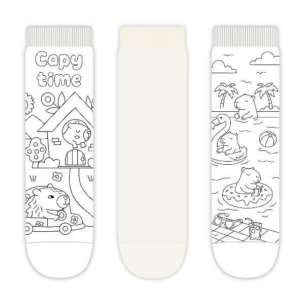 Kit 3 Pares Soquete Infantil - CapyColors