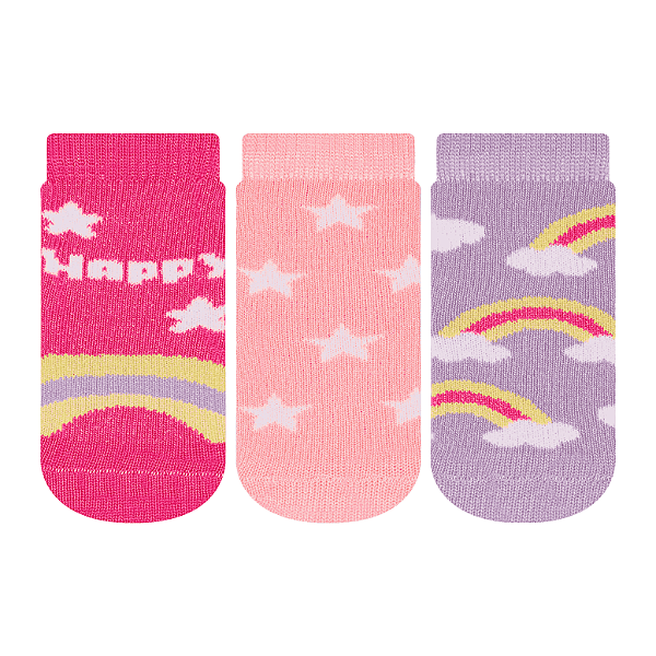 Kit 3 pares Soquete Recém Nascido - Tam 13 a 16