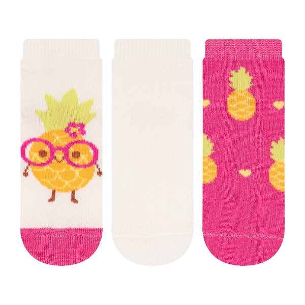 Kit 3 Pares Soquete Bebê - Tam 17 a 22