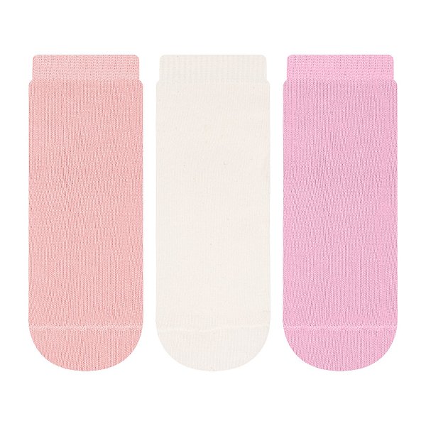 Kit 3 Pares Soquete Bebê - Tam 17 a 22