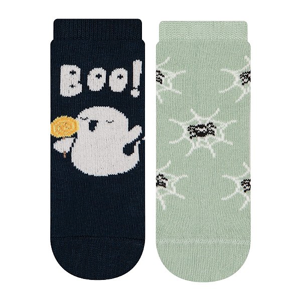 Kit 2 Pares Soquete Bebê Antiderrapante - Tam 17 a 22