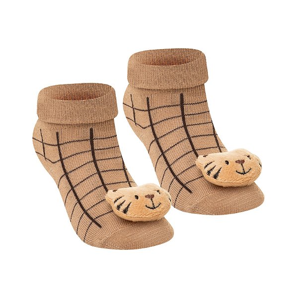 Soquete Bebê com aplique pelúcia - Tam 17 a 22