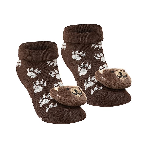 Soquete Bebê com aplique pelúcia - Tam 17 a 22