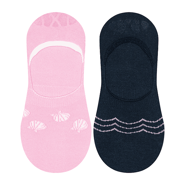 Kit 2 Pares Sapatilha Invisível - Adulto