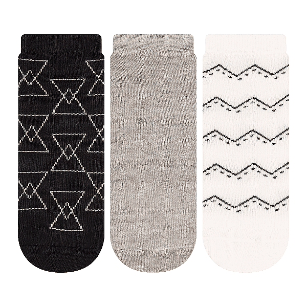 Kit 3 Pares Cano Curto - Tam 34 a 39