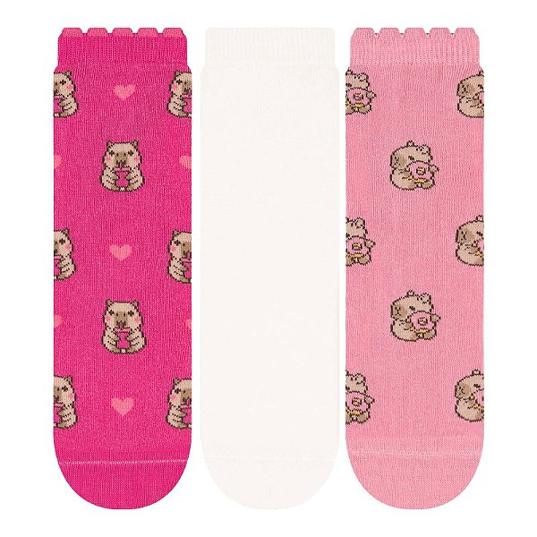 Kit 3 Pares Soquete - Tam 34 a 39