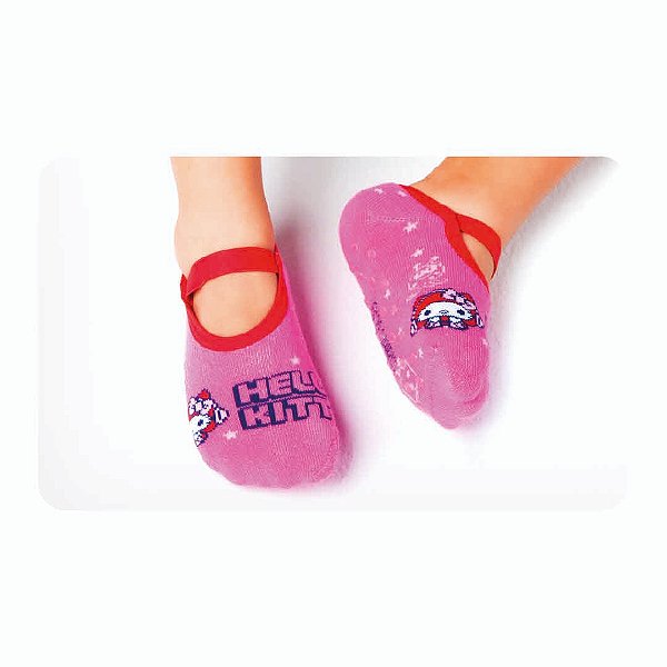 Sapatilha Infantil Hello Kitty com antiderrapante