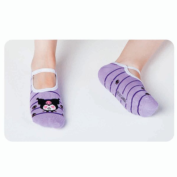 Sapatilha Antiderrapante Adulto - Kuromi - Tam 34 a 39