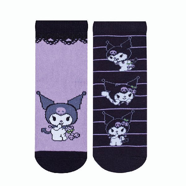 Kit 2 Pares Soquete Infantil - Kuromi