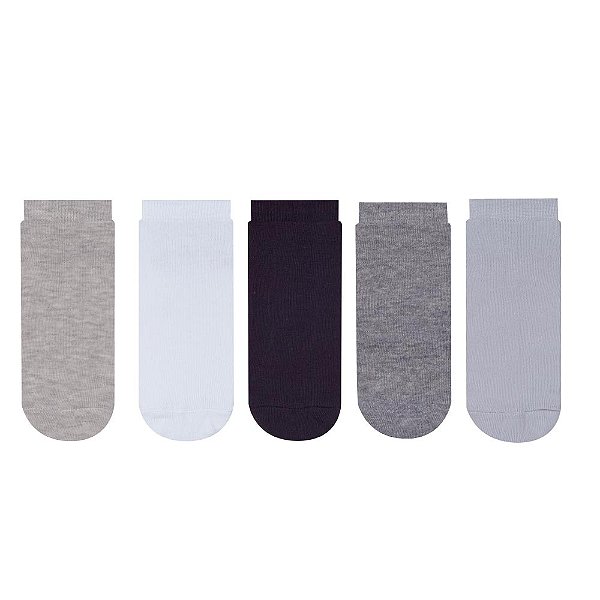 Kit 5 Pares Cano Curto Infantil
