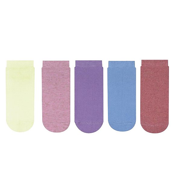 Kit 5 Pares Cano Curto Infantil