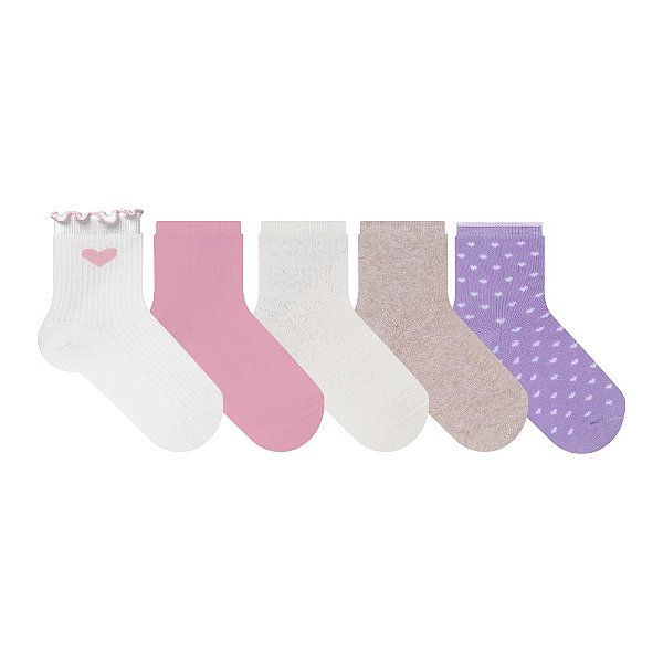 Kit 5 Pares Cano Médio Infantil
