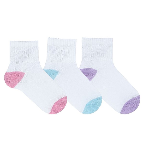 Kit 3 Pares Cano Médio Infantil