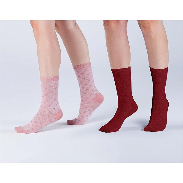 Kit 2 Pares Cano Longo - Tam 34 a 39
