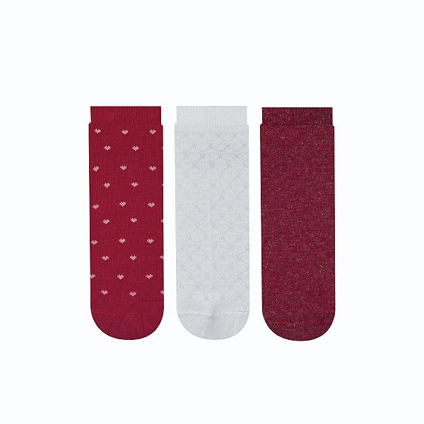 Kit 3 Pares Cano Curto - Tam 34 a 39