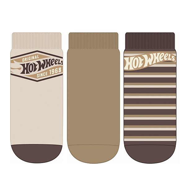 Kit 3 Pares Cano Médio HotWheels - Tam 17 a 22