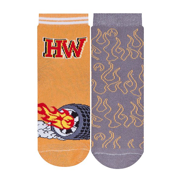 Kit 2 Pares Cano Curto HotWheels - Tam 39 a 43