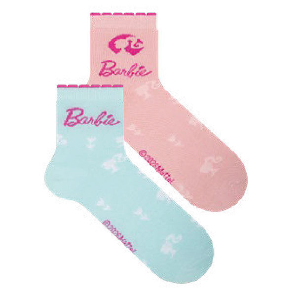 Kit 3 Pares Cano Médio Barbie Infantil e Adulto - Tam 23 a 39