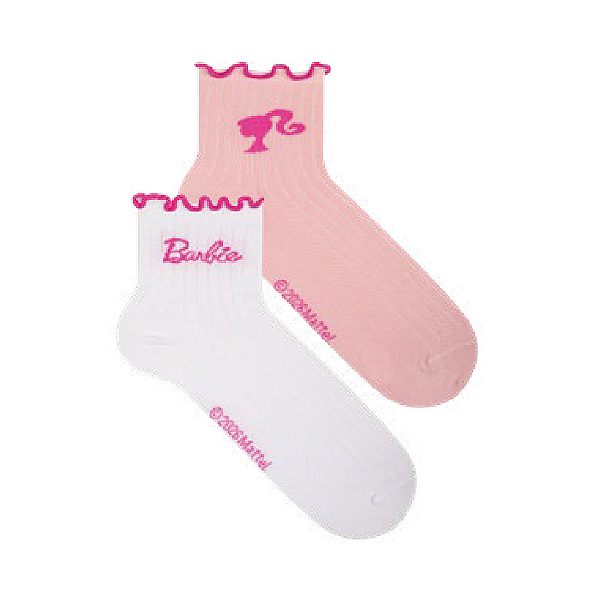 Kit 3 Pares Cano Médio Fru Fru Barbie Infantil e Adulto - Tam 23 a 39