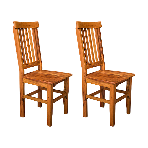 Kit com 2 Cadeiras Rústicas Mineira em Madeira Maciça de Demolição