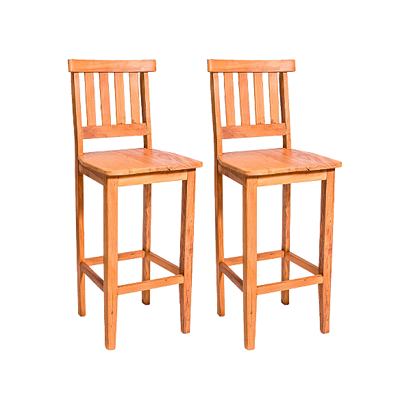 Kit com 2 Banquetas Rústicas Mineira em Madeira Maciça de Demolição