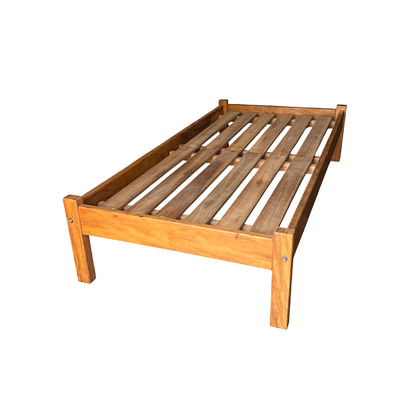 Cama Turca em Madeira Maciça de Demolição.