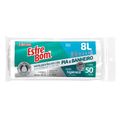 Saco para Lixo EsfreBom Pia e Banheiro 8L com 50 Sacos - Bettanin