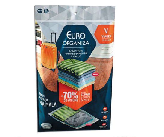 Organizador a Vácuo para Viagem 60cm X 40cm - Euro Home