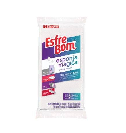 Esponja Mágica com 3 Esponjas EsfreBom - Bettanin