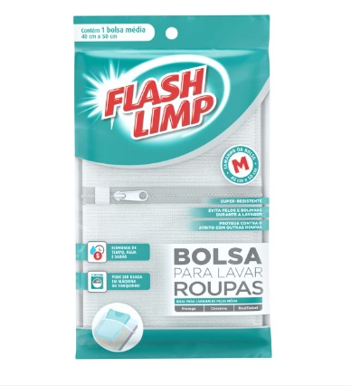 Bolsa para Lavar Roupas M 40cm X 50cm - Flash Limp