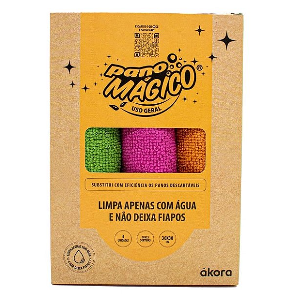 Pano Mágico Uso Geral com 3 Panos - Ákora