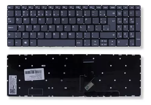 Teclado Para Notebook Lenovo Ideapad S145 81wt0000br - Cinza